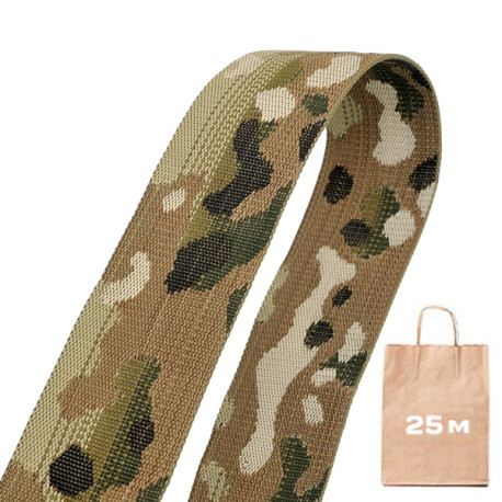 Стрічка Ремінна жакардова MultiCamouflage IRR 50 мм. Рулон 25 м