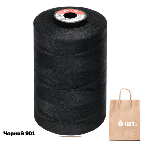 Нитка Армована Delta №50, 5000 м. Упаковка 6 бобин