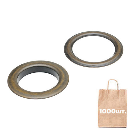 Люверс 21,25 мм NO:32 BRASS EYELET WITH METAL WASHER. Упаковка 1000 шт.