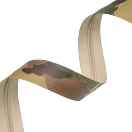 Блискавка №5 Reversed Multi Camouflage + Tan 80 см. Упаковка 50 шт.