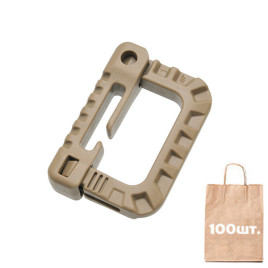 Карабін 25 мм Plastic Carabiner (Grimlock) WJ. Упаковка 100 шт.