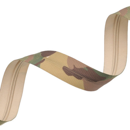 Молния №5 Реверсная Multi Camouflage + Tan 70 см. Упаковка 50 шт.