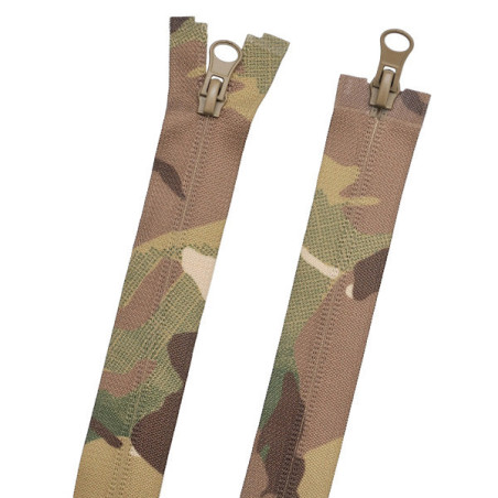 Блискавка №5 Реверсна Multi Camouflage + Tan 75 см 2 бігунка