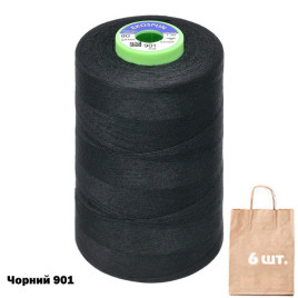 Нитка штапельная Ekospun №120, 5000 м. Упаковка 6 бобин