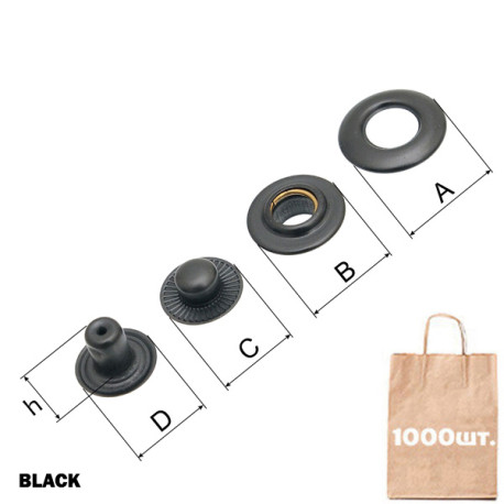 Кнопка кільцева BETA Snap Button, 19 мм. Упаковка 1000 шт.