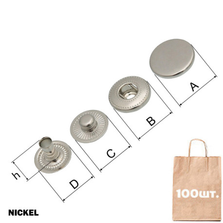 Кнопка Спіральна Alfa-S COIN CAP SPRING 15 мм