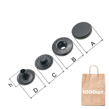 Кнопка Спіральна COIN CAP SPRING 10 мм. Упаковка 1000 шт.