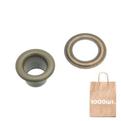 Люверс 8 mm NO:5 LONG BRASS EYELET WITH METAL WASHER . Упаковка 1000 шт.