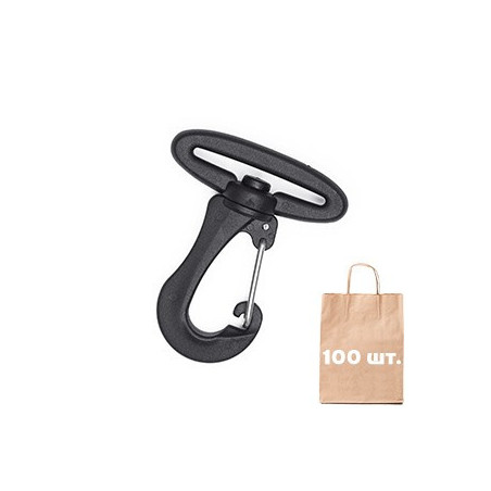 Карабін 38 мм Smoothy Metal Hook WJ. Упаковка 100 шт.