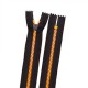 Молния №3 Тракторная Пластиковая Black/Bright Orange (Black Slider) 18 см