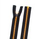 Блискавка №3 Тракторна Пластикова Black/Bright Orange (Black Slider) 80 см