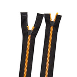 Блискавка №3 Тракторна Black/Bright Orange (Black Slider) 80 см 2 бігунка. Упаковка 50 шт.