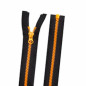 Блискавка №3 Тракторна Black/Bright Orange (Orange Slider) 70 см