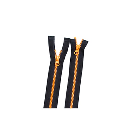 Молния №3 Тракторная Black/Bright Orange (Orange Slider) 70 см 2 бегунка