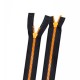 Блискавка №3 Тракторна Black/Bright Orange (Orange Slider) 80 см 2 бігунка
